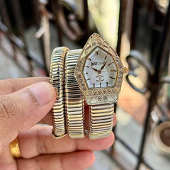 JUST CAVALL_I GOLD-SILVER CRYSTAL WATCH FOR HER