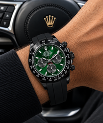 ROLE_X DAYTONA RUBBER GREEN DIAL BLACK TONE