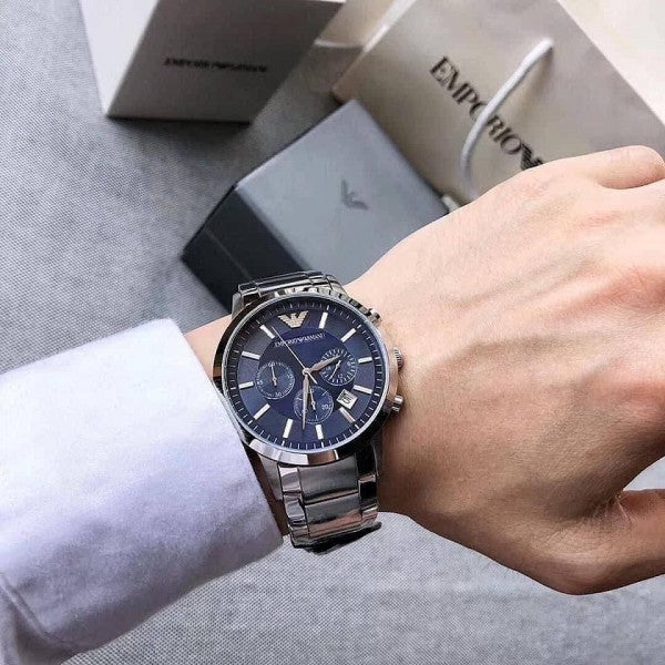 EMPORIO ARMAN_I CLASSIC SILVER BLUE