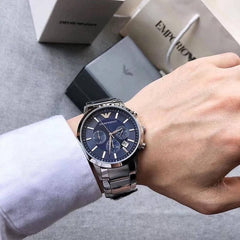 EMPORIO ARMAN_I CLASSIC SILVER BLUE